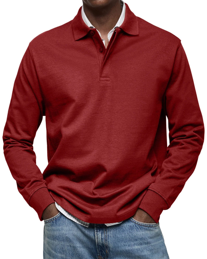 Bruno™ - Lässiges Langarm-Poloshirt